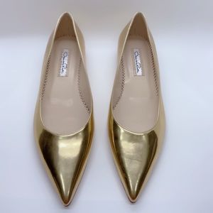 Oscar de la Renta Gold Flats